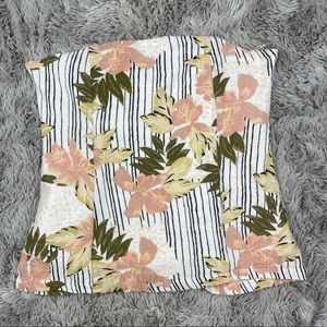 Zulu & Zephyr Reef Print Bodice Strapless Top Size Small